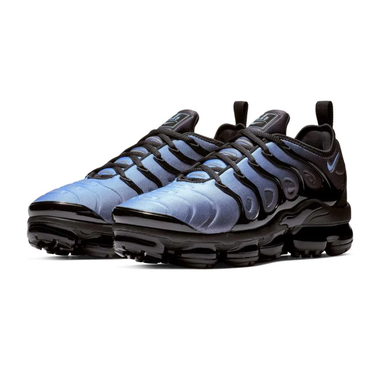 Nike Air VaporMax Plus – Black / Aluminum (Blue Gradient)