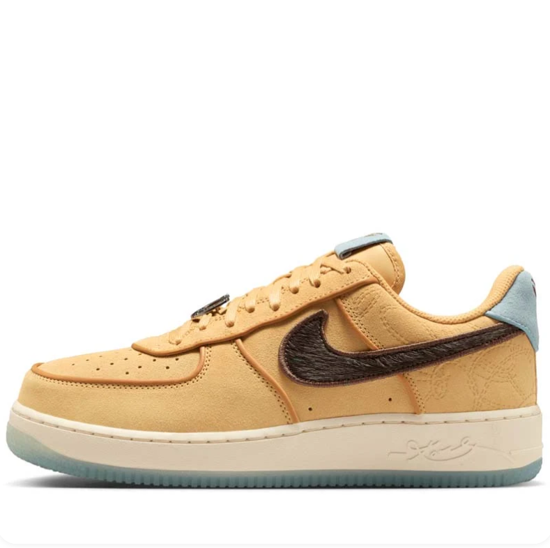 Nike Air Force 1 Low – Wheat / Flax / Dark Brown / Glacier Blue (Signature Edition)