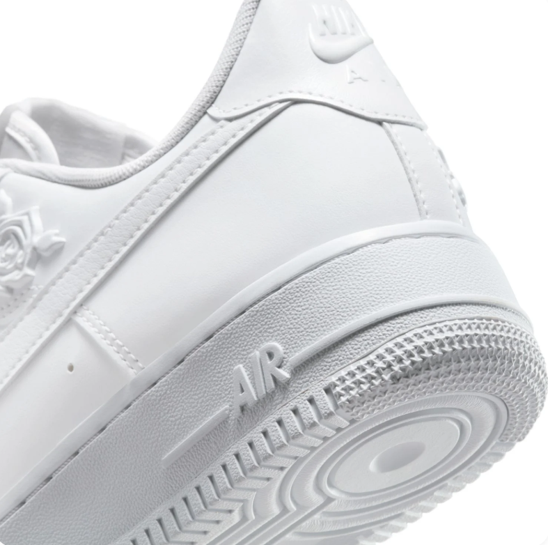 Nike Air Force 1 '07 – White / White (Embossed Rose Floral)