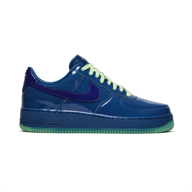 Nike Air Force 1 '07 LV8 – Deep Royal Blue / Indigo / Volt (Patent Leather)