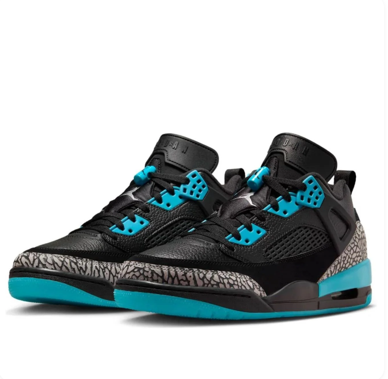 Jordan Spizike Low – Black / Teal / Cement Grey