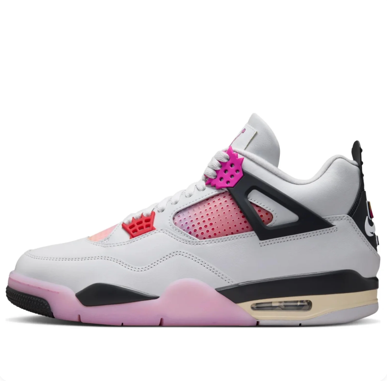 Air Jordan 4 Retro – White / Fuchsia / Pink Foam / Crimson