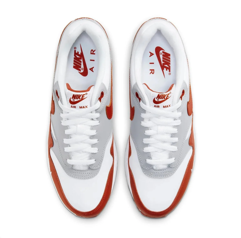 Nike Air Max 1 – White / Martian Sunrise / Wolf Grey (OG Colorway)