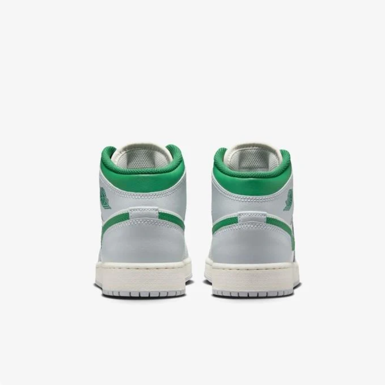 Air Jordan 1 Mid – White / Wolf Grey / Lucky Green