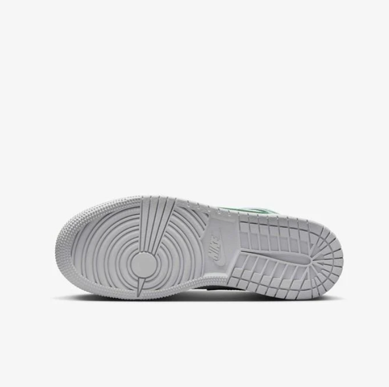Air Jordan 1 Mid – White / Wolf Grey / Lucky Green