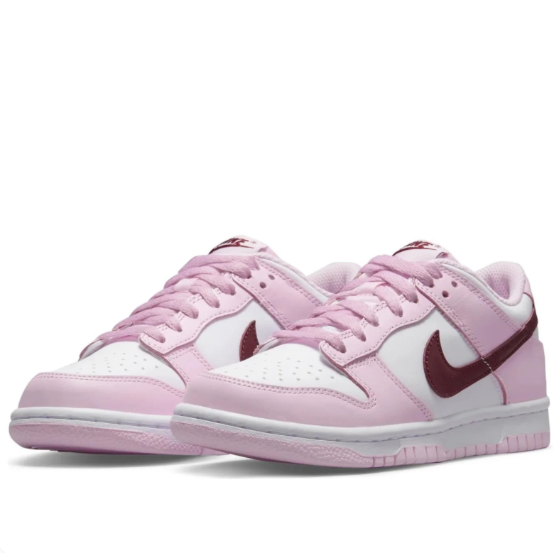 Nike Dunk Low – Pink Foam / White / Dark Beetroot (Valentine’s Day Edition)