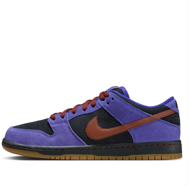 Nike SB Dunk Low Pro – Purple Ink / Black / Gum Light Brown / Rugged Orange