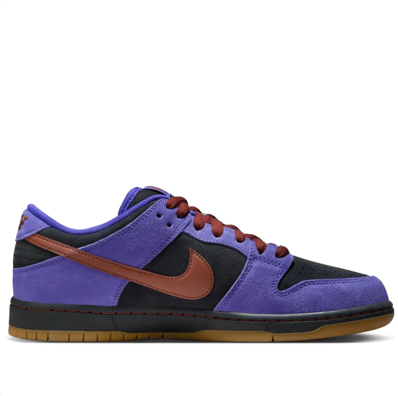 Nike SB Dunk Low Pro – Purple Ink / Black / Gum Light Brown / Rugged Orange