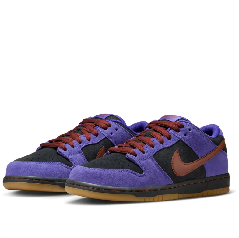 Nike SB Dunk Low Pro – Purple Ink / Black / Gum Light Brown / Rugged Orange