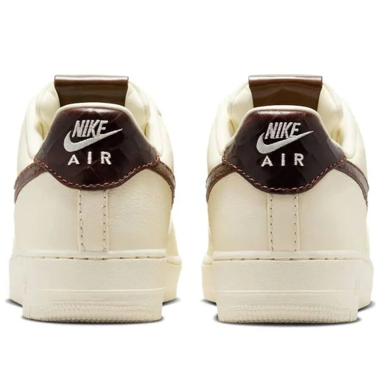 Nike Air Force 1 Low – Sail / Chocolate Brown / Gold (Premium Edition)