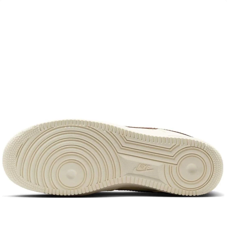 Nike Air Force 1 Low – Sail / Chocolate Brown / Gold (Premium Edition)