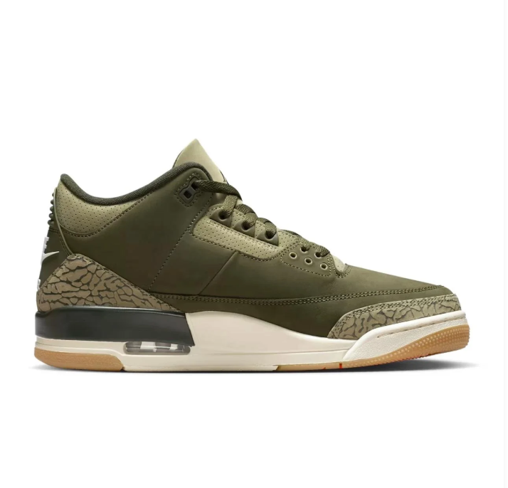 Air Jordan 3 Retro – Medium Olive / Sail / Gum Light Brown