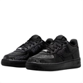 Nike Air Force 1 Low – Triple Black / Snakeskin Embossed