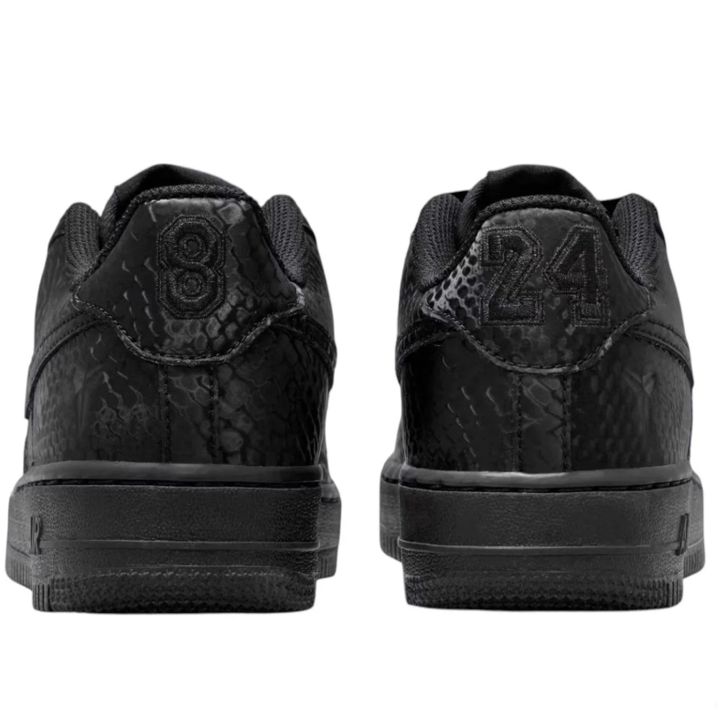 Nike Air Force 1 Low – Triple Black / Snakeskin Embossed