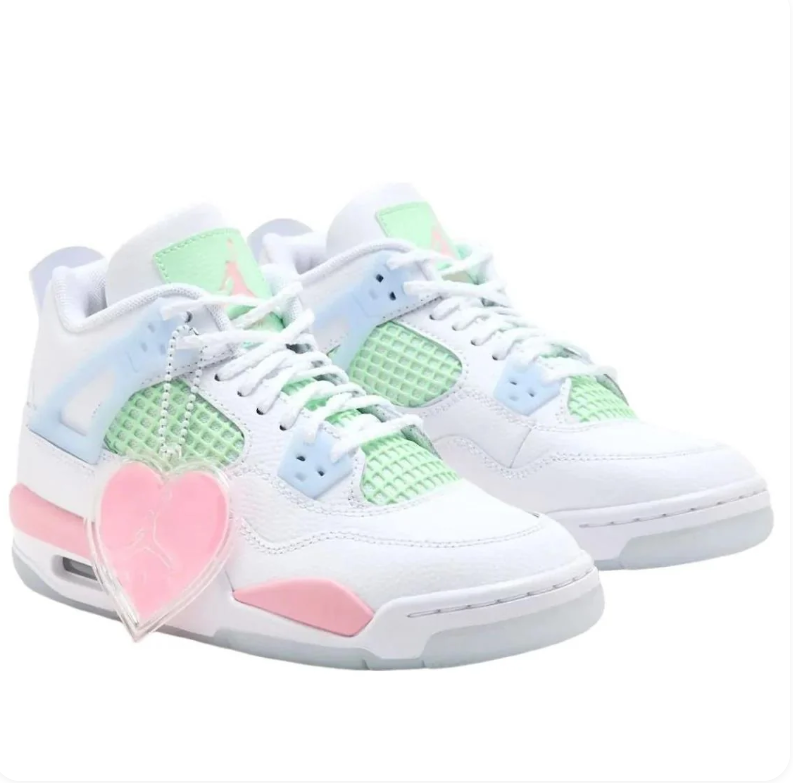 Air Jordan 4 Retro – White / Pink / Mint Green (Valentine’s Day Edition)