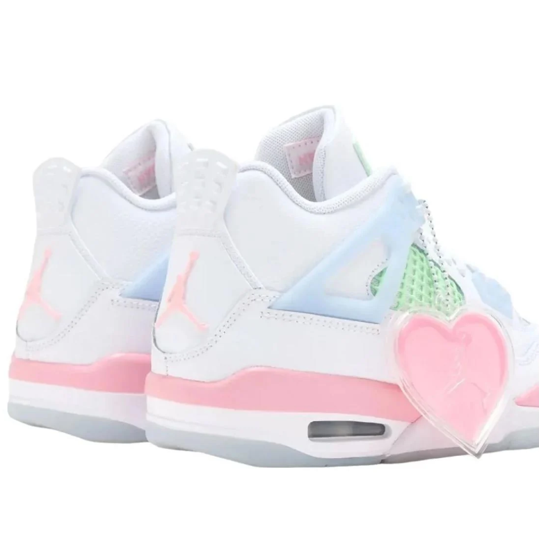Air Jordan 4 Retro – White / Pink / Mint Green (Valentine’s Day Edition)