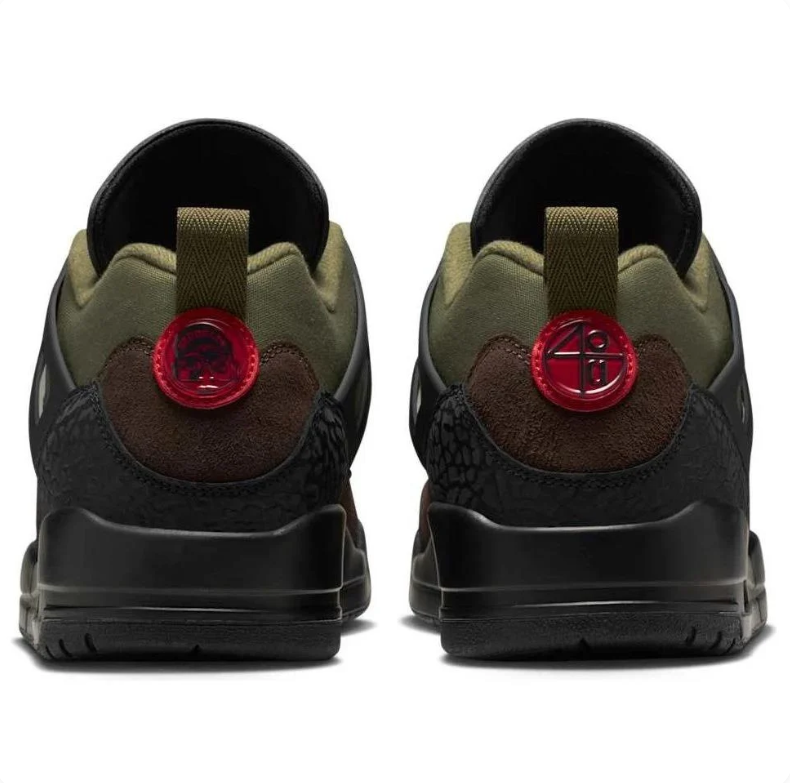 Jordan Spizike Low – Medium Olive / Dark Brown / Black / University Red