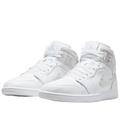 Air Jordan 1 Mid – White / Silver Crystal Swoosh (Iridescent Edition)