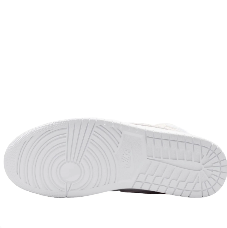 Air Jordan 1 Mid – White / Silver Crystal Swoosh (Iridescent Edition)