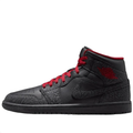 Air Jordan 1 Mid – Black / Gym Red (Elephant Print)