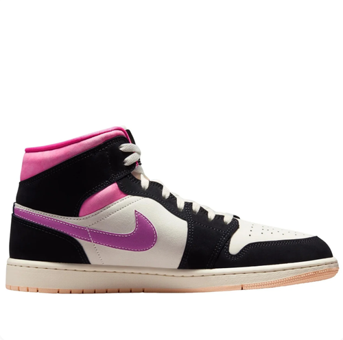 Air Jordan 1 Mid – Black / Vivid Purple / Pink Glow
