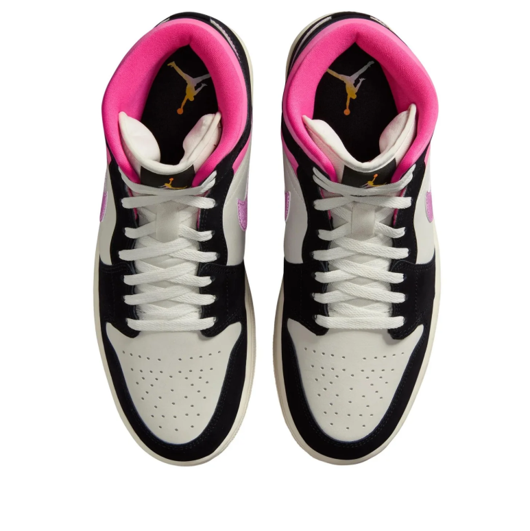 Air Jordan 1 Mid – Black / Vivid Purple / Pink Glow