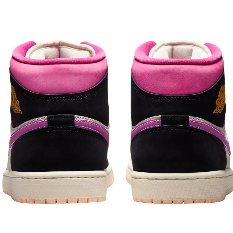 Air Jordan 1 Mid – Black / Vivid Purple / Pink Glow