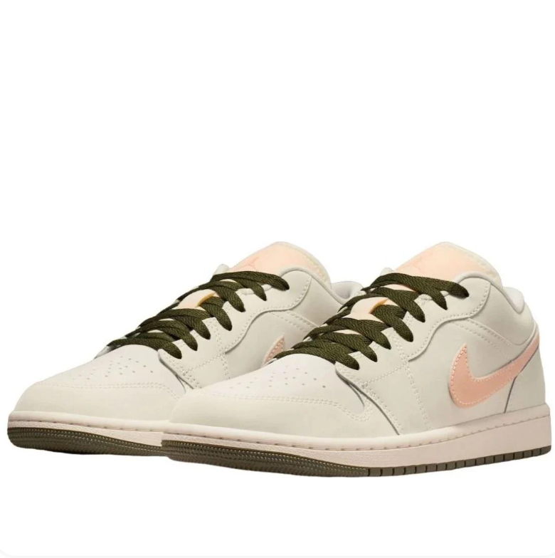 Air Jordan 1 Low – Sail / Washed Pink / Olive
