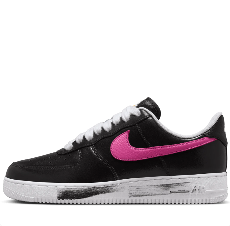 Nike Air Force 1 Low '07 – Black / Pink / Yellow Swoosh (Daisy Edition)
