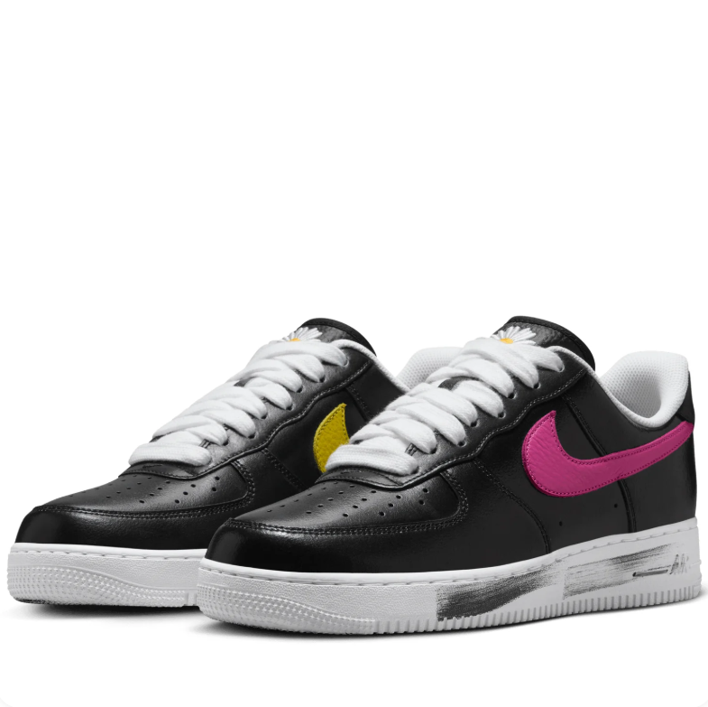 Nike Air Force 1 Low '07 – Black / Pink / Yellow Swoosh (Daisy Edition)