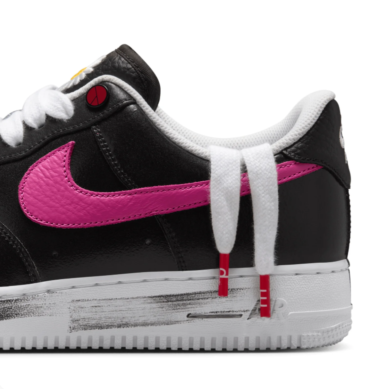Nike Air Force 1 Low '07 – Black / Pink / Yellow Swoosh (Daisy Edition)